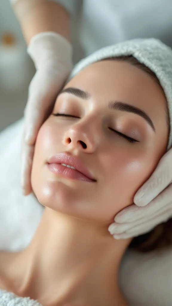 Un soin du visage en cours à la clinique